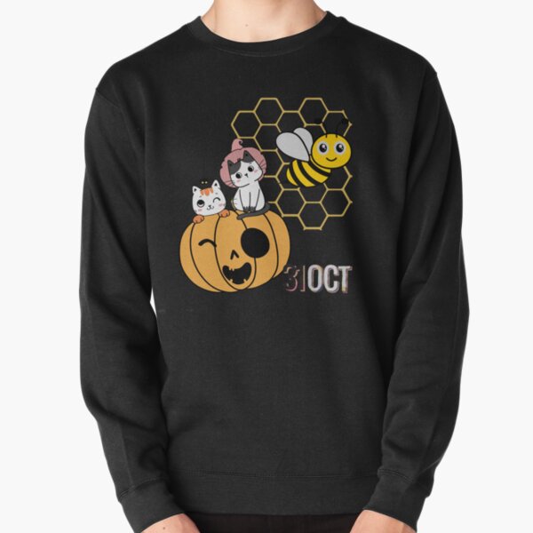 halloween pumpkin bee and puppycat  Pullover Sweatshirt RB1807 product Offical bee and puppycat Merch