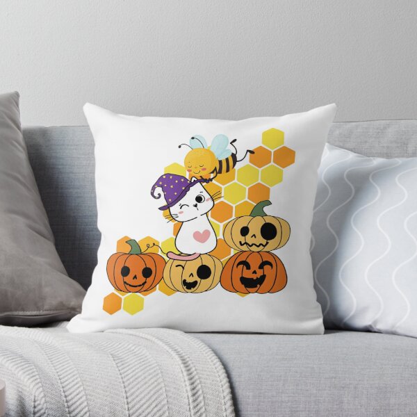 bee and puppycat sticky Throw Pillow RB1807 product Offical bee and puppycat Merch